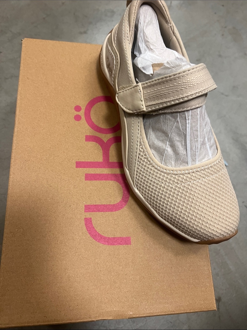 Ryka Beige Mary Jane Walking Shoe